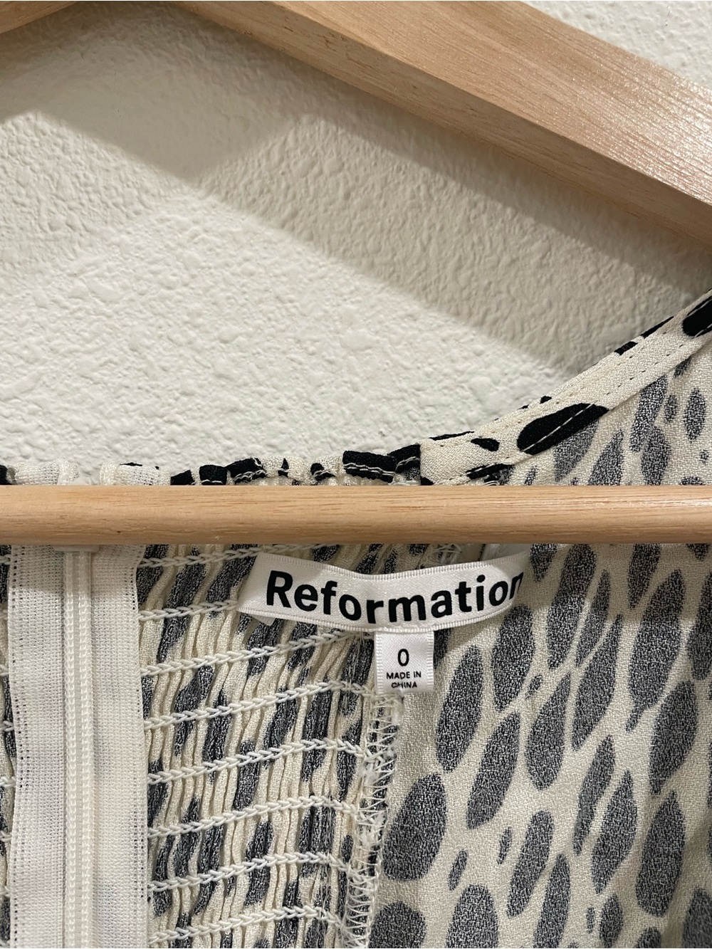 Reformation Alesia Dress Cream Cheetah  Leopard Animal Print Midi Dress Size 0 - Picture 5 of 12